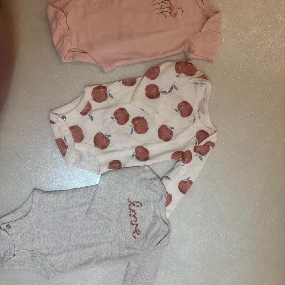 Carter's Pink, White, and Gray Kids Pajamas Set